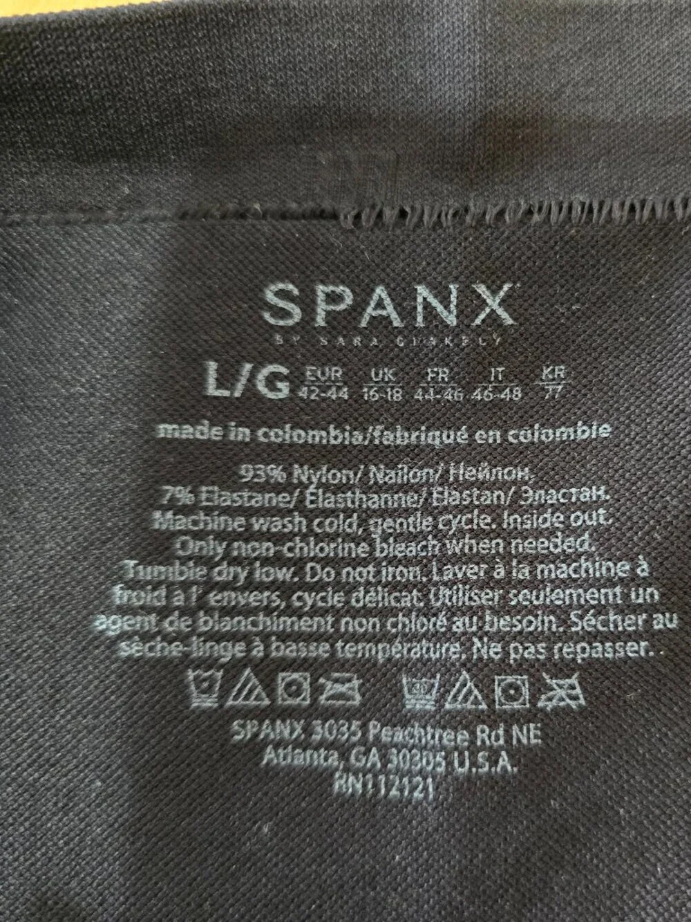Spanx High Waisted Leggins Black Size Large (10/12) NWT